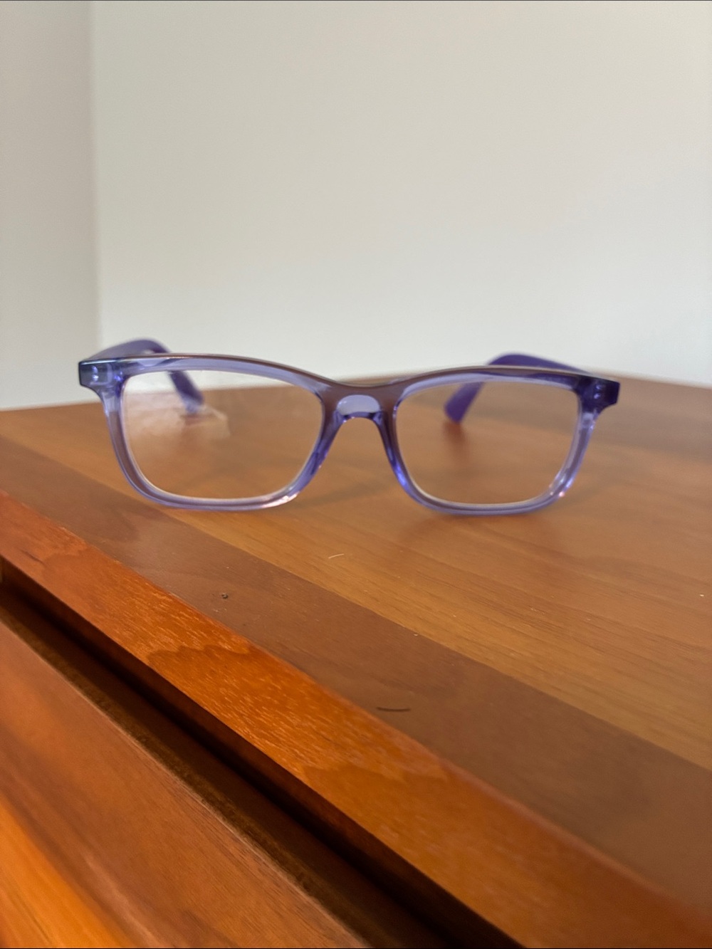 Ray-Ban Kids Transparent Light Purple Frame Glasses
